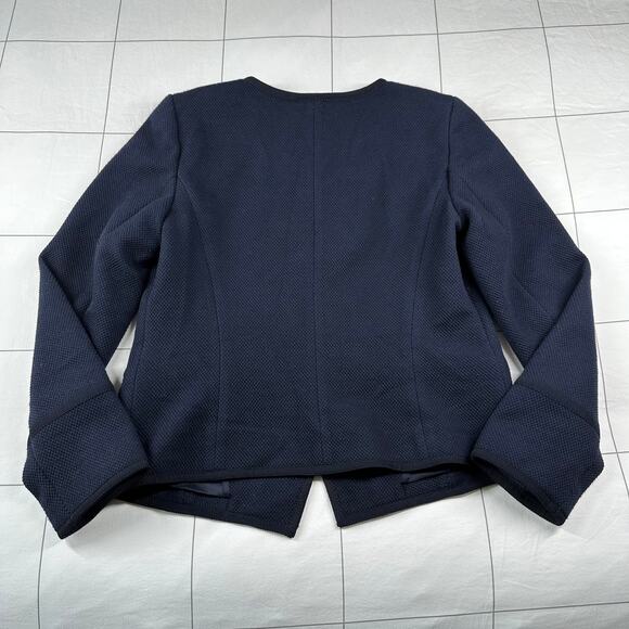 Talbots Blazer Womens 4 Navy Blue Double Breasted Military Jacket Classic - Picture 2 of 7